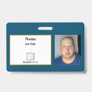 Blue Employee ID Badge