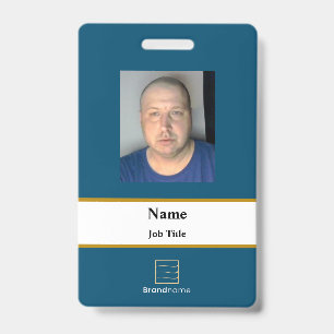 Blue Employee ID Badge