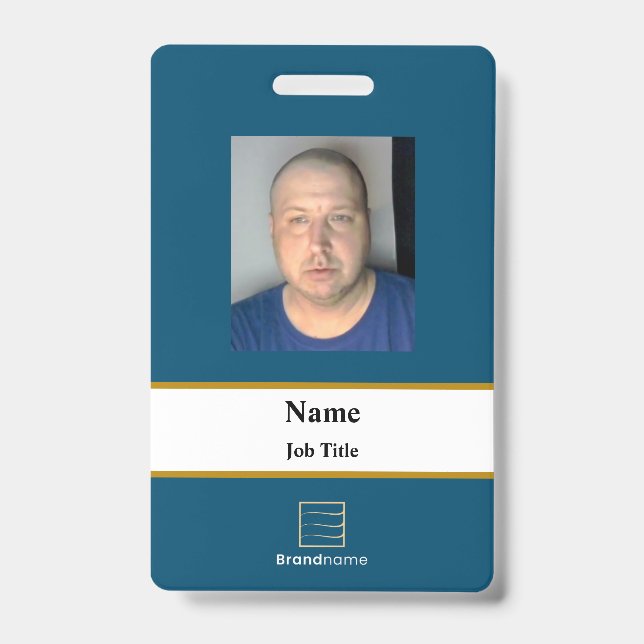 Blue Employee ID Badge (Front)