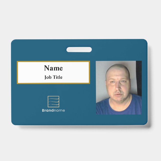 Blue Employee ID Badge (Front)