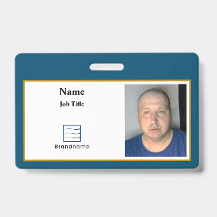 Blue Employee ID Badge