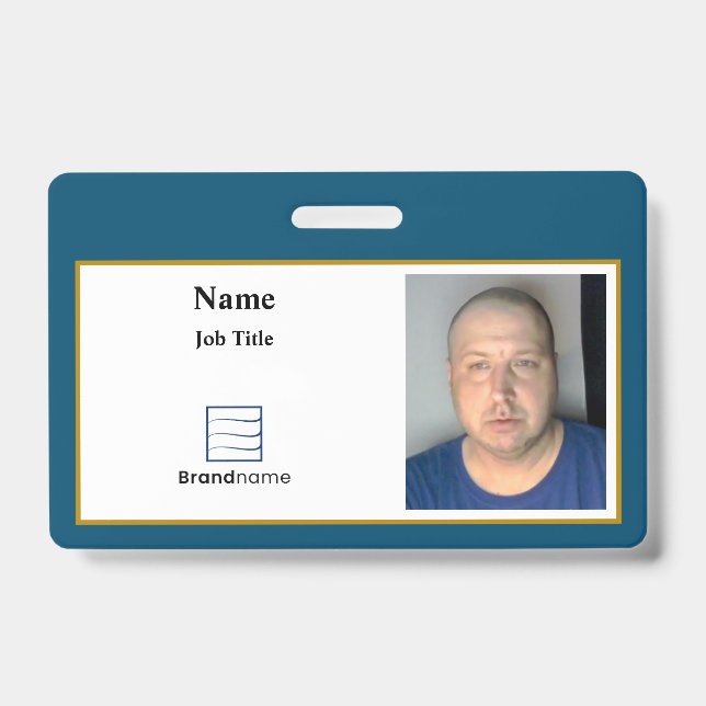 Blue Employee ID Badge (Front)