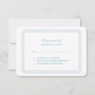 Blue Encircled Rounded Response Card