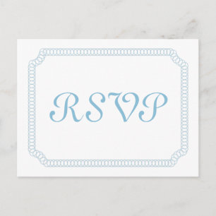 Blue Encircled Ticket RSVP Postcard
