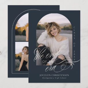 Blue End of an Era Photo Graduation Announcement