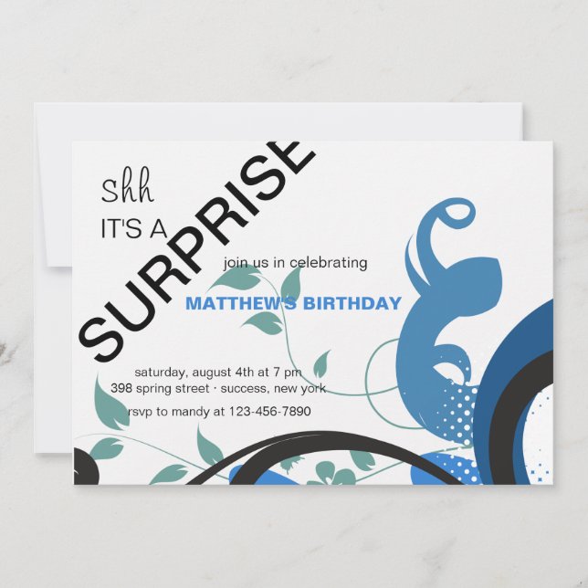 Blue Energy Invitation (Front)