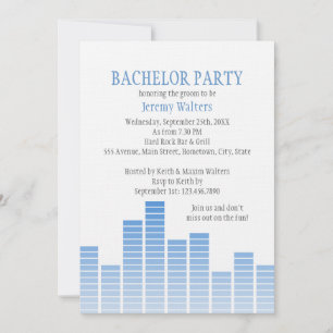 Blue Equalizer Invitation