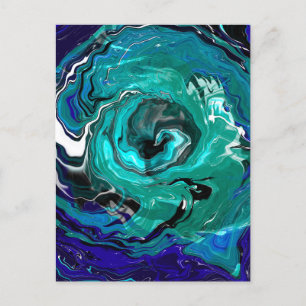 Blue Eternity Abstract Art Postcard