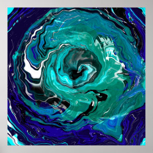 Blue Eternity   Abstract Art Poster