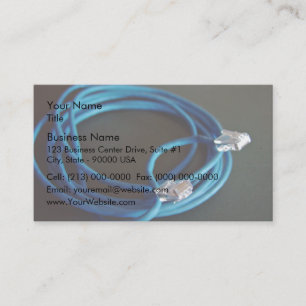 Blue Ethernet CAT5 Cable Business Card