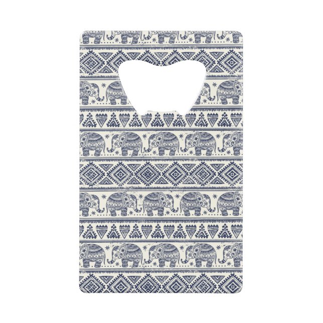 Blue Ethnic Elephant Pattern (Front)