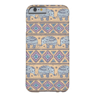 Blue Ethnic Elephant Tribal Pattern Barely There iPhone 6 Case