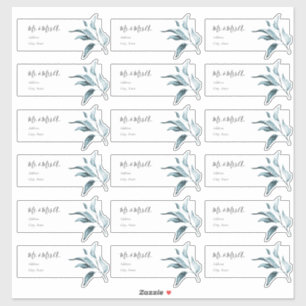 Blue Eucalyptus Sprig Guest Address Labels