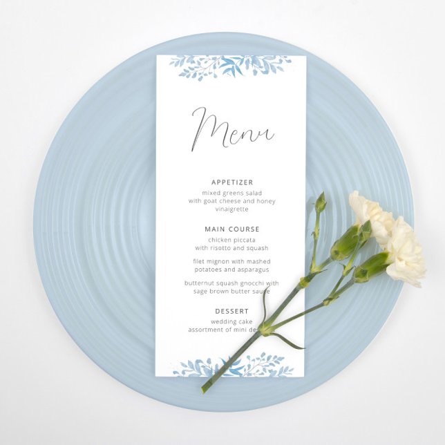 Blue Eucalyptus Wedding Reception Menu (Creator Uploaded)