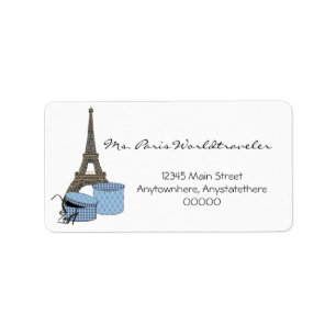 Blue Evening in Paris Eiffel Tower Address Labels