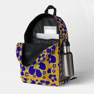 Blue Evening Primrose Print Cut Sew Backpack