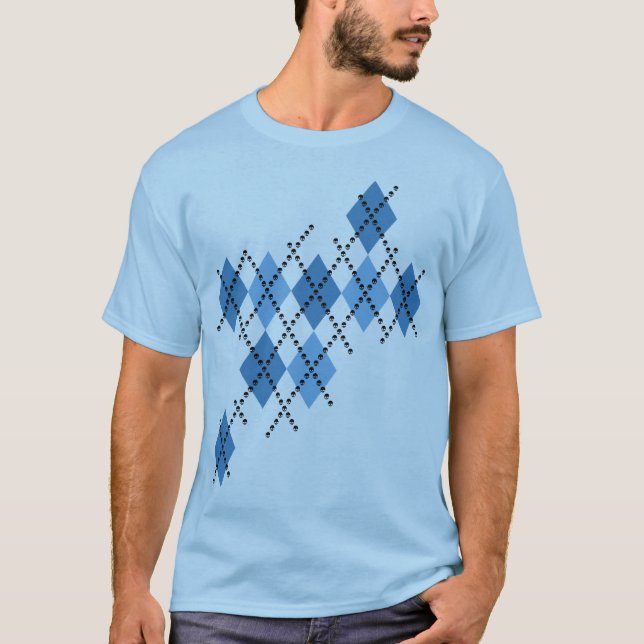 Blue Evil Argyle T-Shirt (Front)