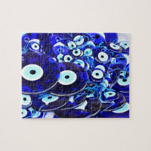 Blue Evil Eye amulets Jigsaw Puzzle