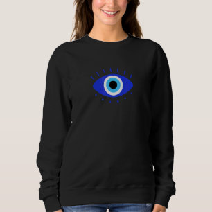 Blue Evil Eye Ancient Sacred Hamsa Spiritual Symbo Sweatshirt