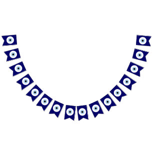 Blue Evil Eye Good luck & Protection Symbol Bunting