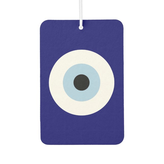Blue Evil Eye Good luck & Protection Symbol Car Air Freshener (Front)