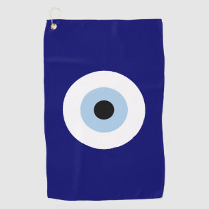 Blue Evil Eye Good luck & Protection Symbol Golf Towel