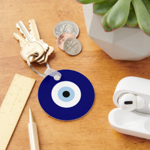 Blue Evil Eye Good luck & Protection Symbol Key Ring