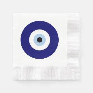 Blue Evil Eye Good luck & Protection Symbol Napkin