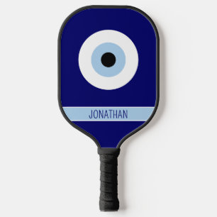 Blue Evil Eye Good luck & Protection Symbol Pickleball Paddle