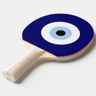 Blue Evil Eye Good luck & Protection Symbol Ping Pong Paddle
