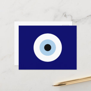 Blue Evil Eye Good luck & Protection Symbol Postcard