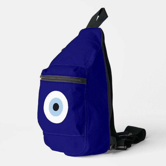 Blue Evil Eye Good luck & Protection Symbol Sling Bag (Right Corner)