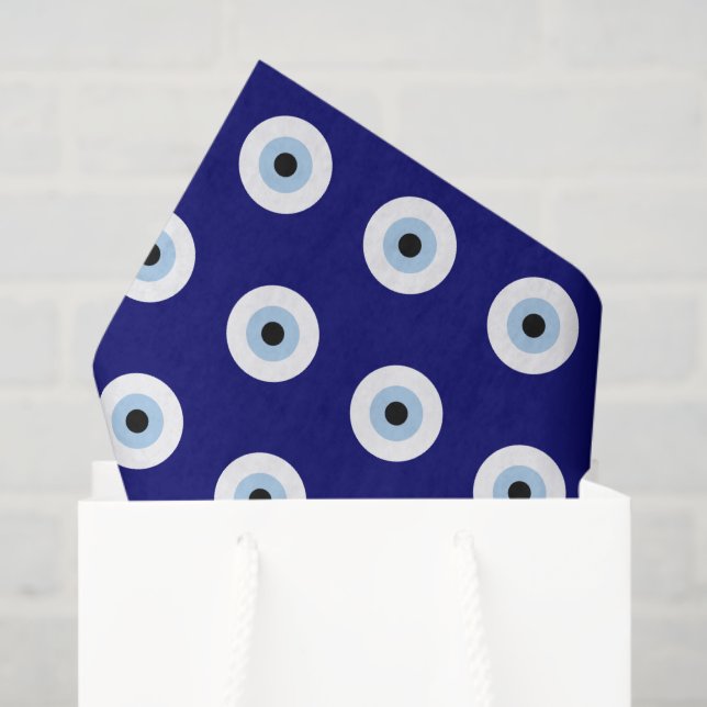 Blue Evil Eye Good luck & Protection Symbol Tissue Paper (Gift Bag)