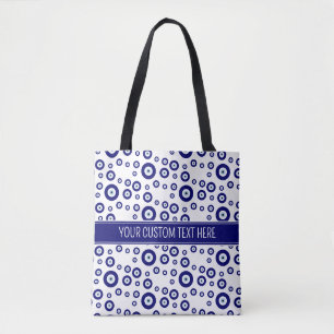 Blue Evil Eye Good luck & Protection Symbol Tote Bag
