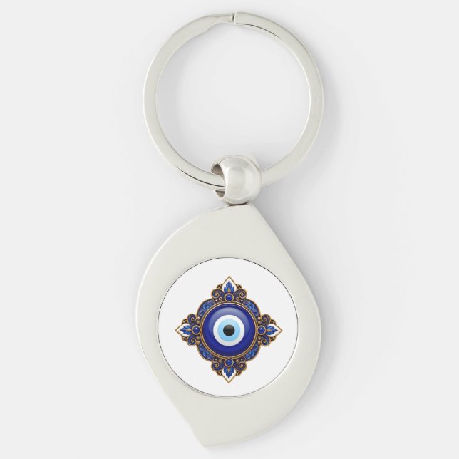 Blue Evil Eye Key Ring (Front)