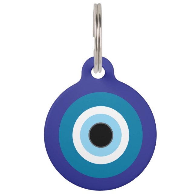 Blue Evil Eye Pet Tag (Front)