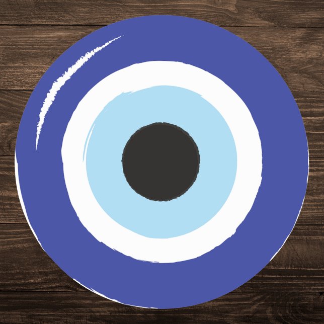 Blue Evil Eye Protection Classic Round Sticker (Creator Uploaded)