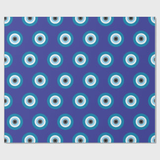 Blue Evil Eye Wrapping Paper