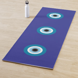 Blue Evil Eye Yoga Mat