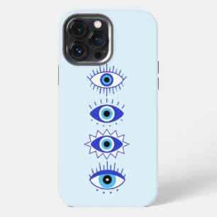 Blue Evil Eyes Energy Meditation Hamsa Mystical iPhone 13 Pro Max Case