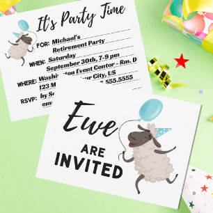 Blue Ewe Are Invited All Occasion You are Invited Invitation