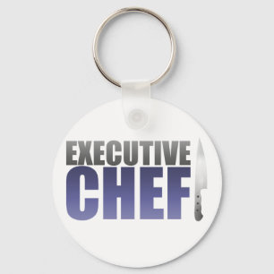 Blue Executive Chef Key Ring