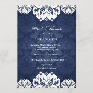 Blue Exotic flower | Bridal Shower Invitation