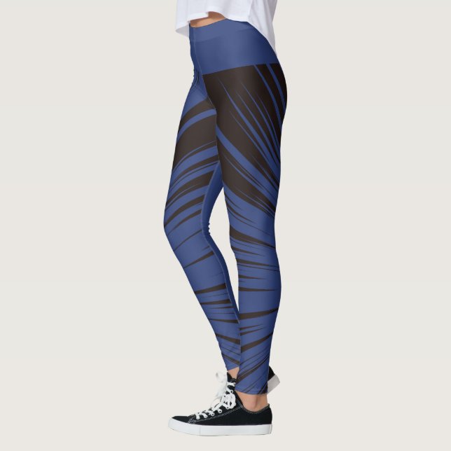 Blue Explosion Pow Leggings (Left)