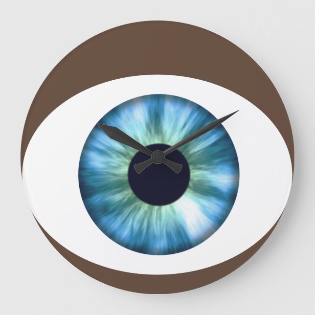 Blue Eye Dark Skin Acrylic Wall Clock (Front)