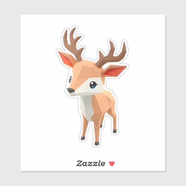 Blue eye deer sticker (Sheet)