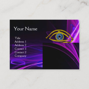 BLUE EYE Doctor,Ophthalmic,Oculist Symbol,Purple Business Card