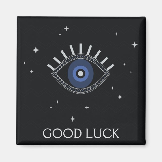 Blue eye, evil eye protection, good luck magnet (Front)