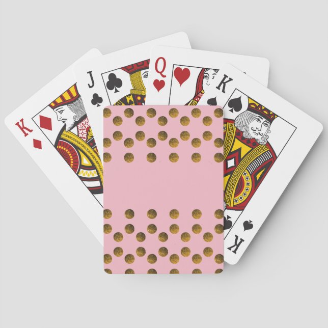Blue Eye & Golden Dots  Custom Playing Cards (Back)