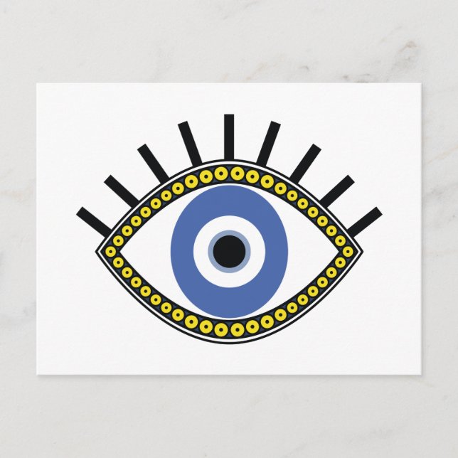 Blue eye, good luck, protection from evil eye  postcard (Front)
